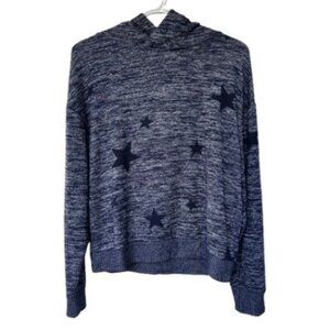 Gap star heathered hoodie blue grey women's size XS